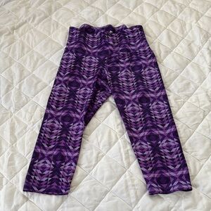 Old Navy Purple Patterned Capris